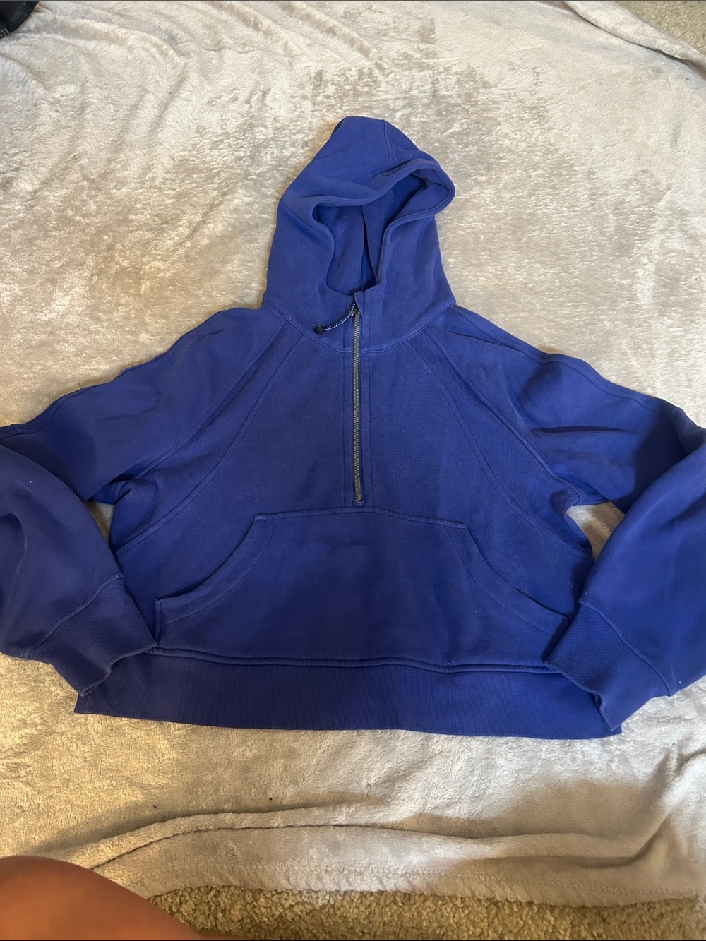 Lululemon scuba half zip hoodie in royal blue